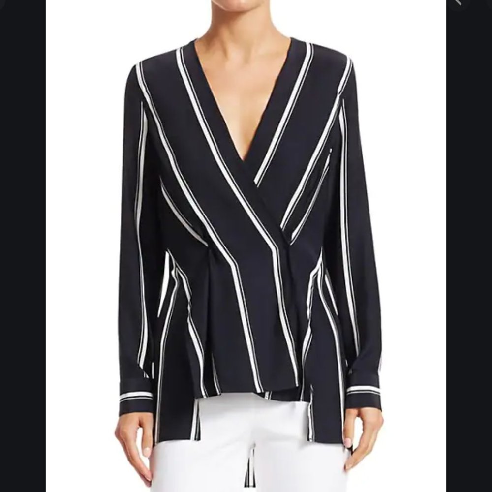 Rag & Bone Debbie Stripe Silk Blouse